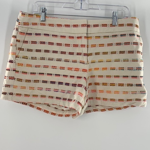LOFT CREAM 4” EMBROIDERY SHORTS SIZE 8 - Picture 1 of 5